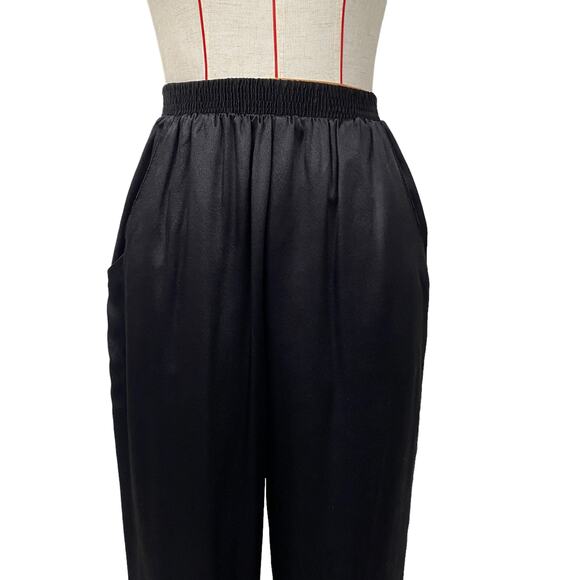 Vintage Teddi Sport Womens Size S Black Elastic Waist Pants - Picture 2 of 9